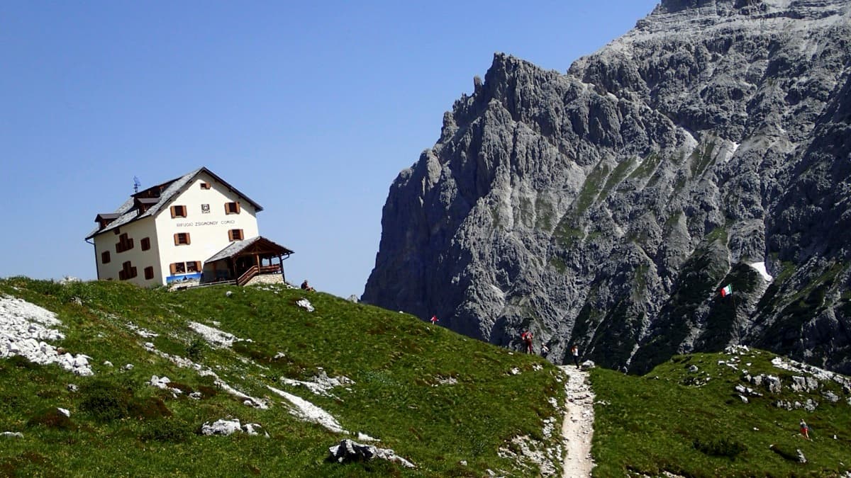 Alpine landscape along Sextener Dolomiten Anschluss